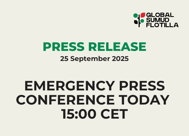 global sumud flotilla gaza press release emergency