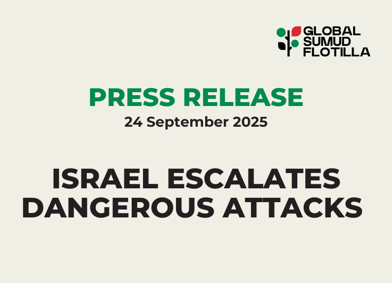 communiqué de presse press release global sumud flotilla 24 septembre 2025