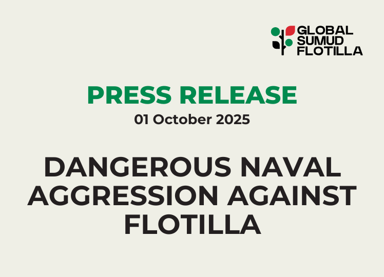 communiqué de presse press release global sumud flotilla septembre 2025