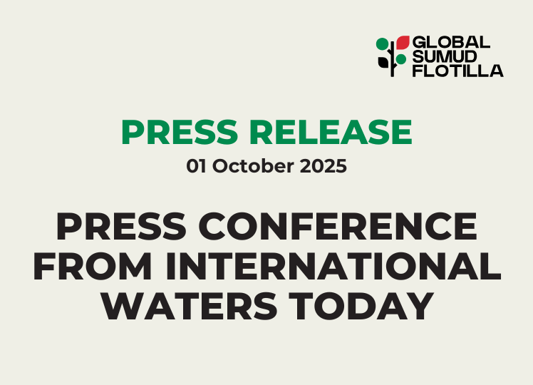 Press release Global Sumud Flotilla Press conference october 2025